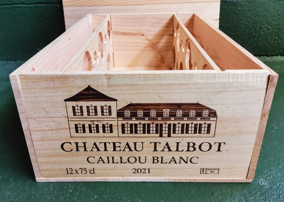 フランスボルドーワイン木箱２、2021年シャトータルボ/カイユブラン　美品
