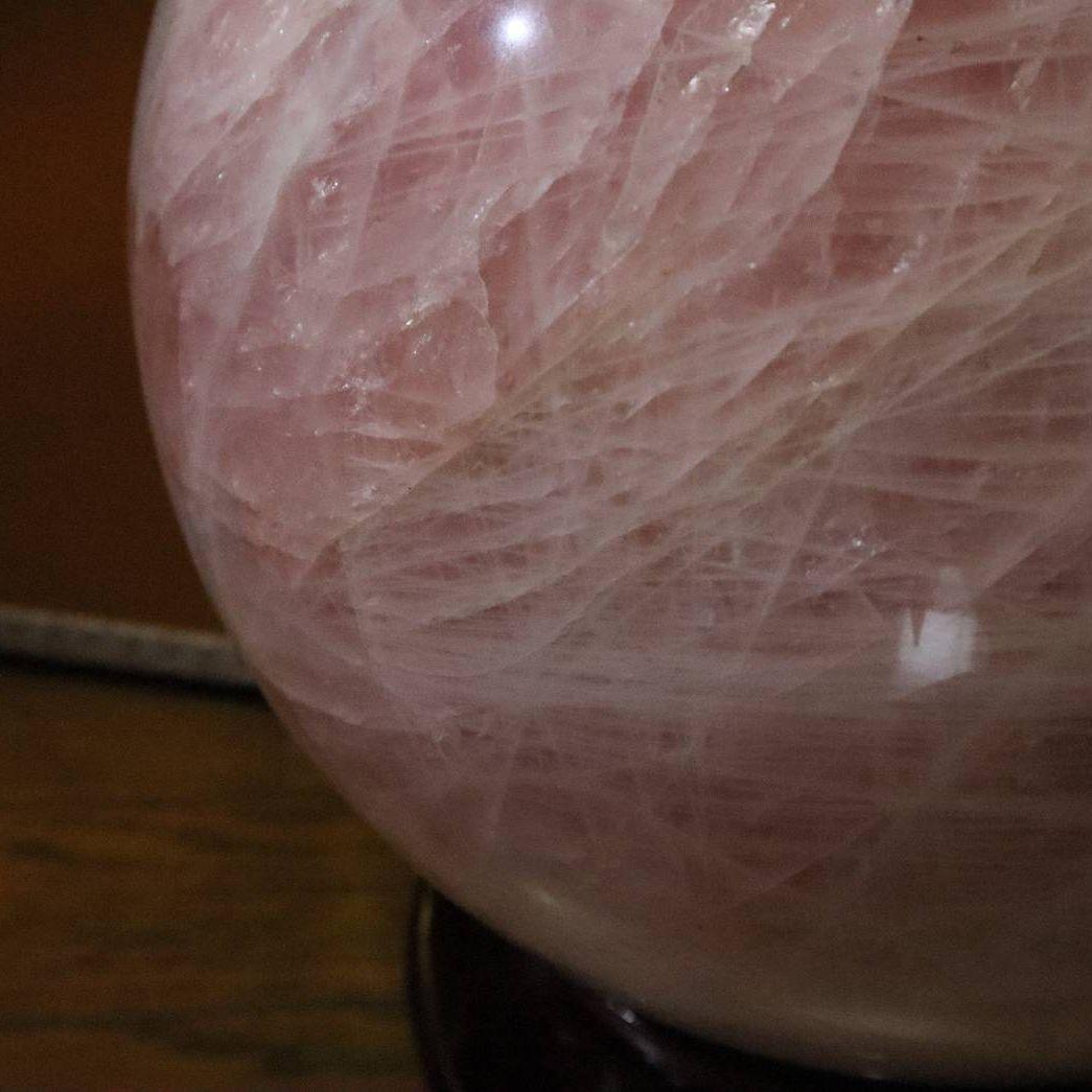 【稀有273】ローズクォーツ 水晶玉 水晶球 水晶 観賞石 天然石 鉱物　水石