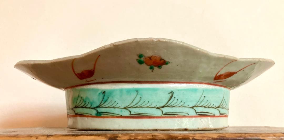 最終お値下げ　骨董　色絵　アンティーク　菓子鉢　唐物　清　粉彩　古伊万里