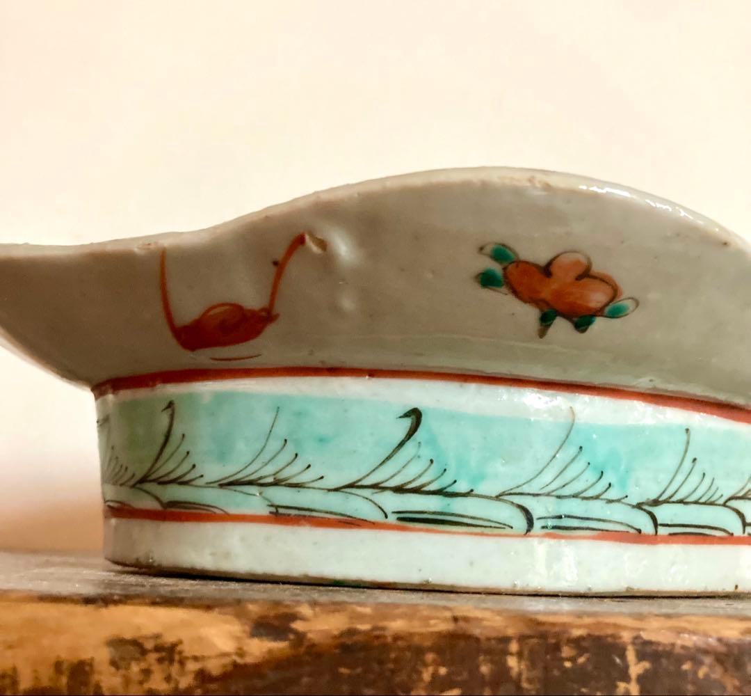 最終お値下げ　骨董　色絵　アンティーク　菓子鉢　唐物　清　粉彩　古伊万里