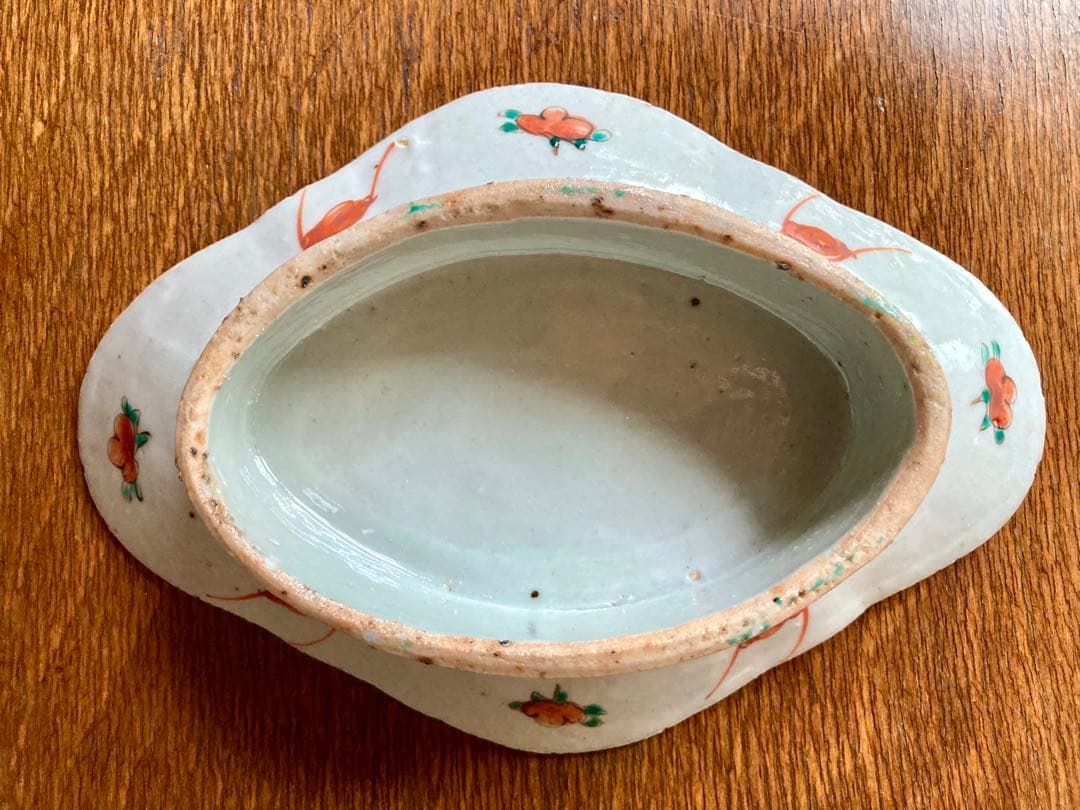 最終お値下げ　骨董　色絵　アンティーク　菓子鉢　唐物　清　粉彩　古伊万里