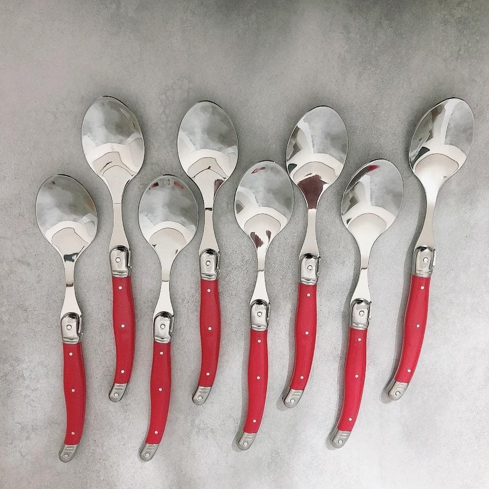 【数量限定】LAGUIOLE ラギオール カトラリー 34本セット レッド 赤