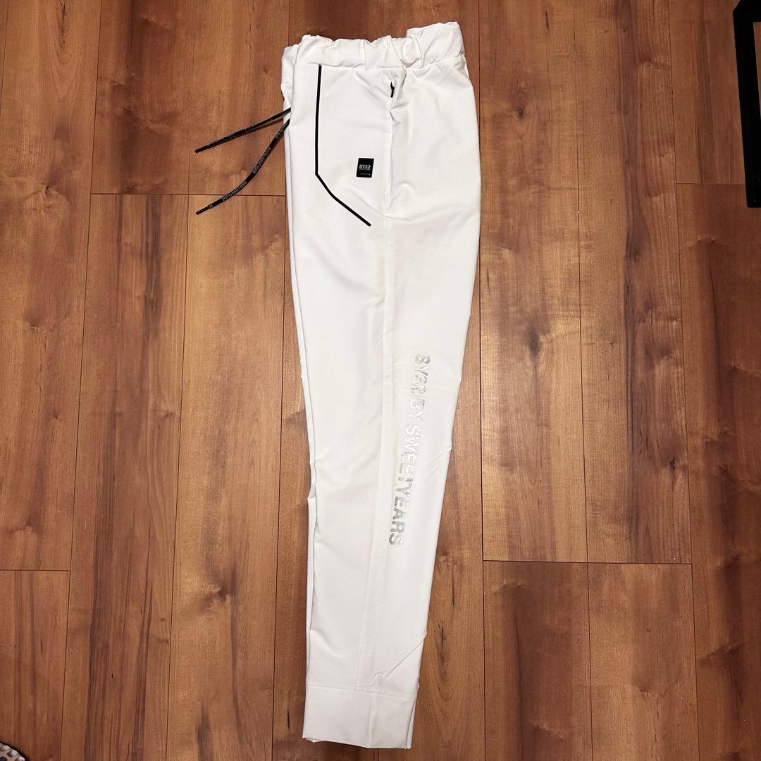 撥水　裏起毛　防風ロングパンツ　秋冬　サイズXL メンズ　ホワイト　防寒　ゴルフ