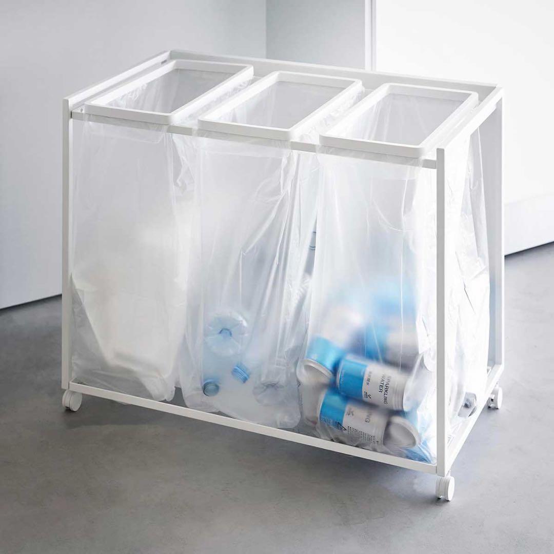 【URe URe】目隠し分別ダストワゴン タワー ４５Ｌ ３分別 山﨑実業