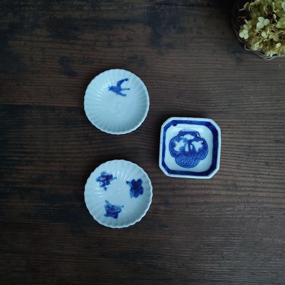 【ご成約】大聖寺伊万里 色絵 輪花縁 4寸皿 と骨董の器 おまとめ