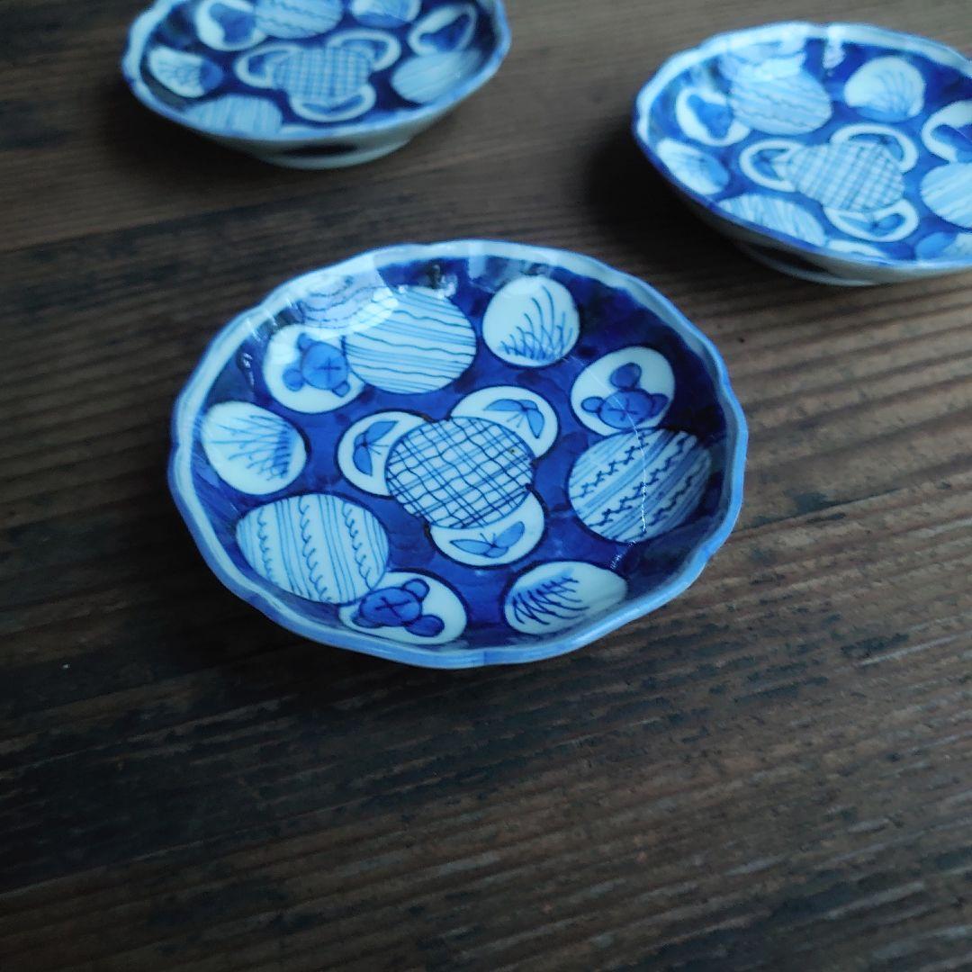 【ご成約】大聖寺伊万里 色絵 輪花縁 4寸皿 と骨董の器 おまとめ