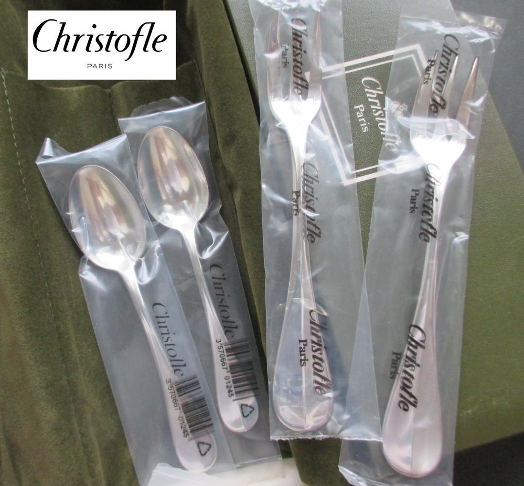 未使用品☆仏蘭西高級銀器クリストフルシルバー　カトラリー4本セット　フィデリオ