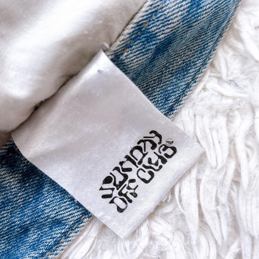 希少品　サンデーオフクラブ　ダメージ加工　フレア　ワイド デニムパンツ　サイズ1