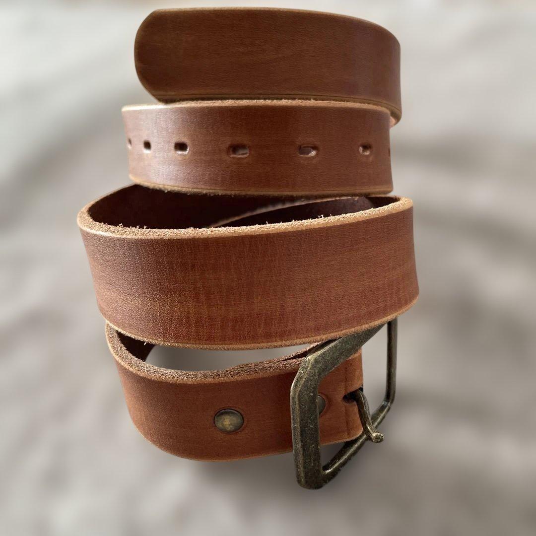 め*い様 マイウィークネス　レザー製ブラウンベルト 8穴