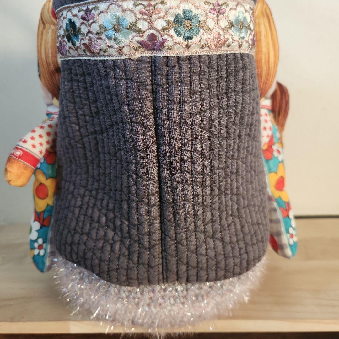 れ*ゃ様 コヤンイサムチョン　アンコちゃんヌビと毛糸のカゴバック ハンドメイド