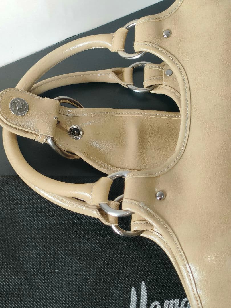 Hamano ハマノ　傳濱野　かごバッグ ベージュ