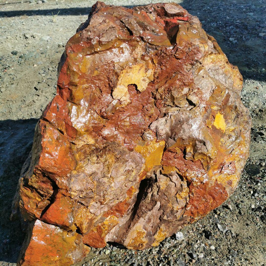 福島産　ジャスパー　108キロ　碧玉　庭石　石　鑑賞石　庭　ガーデニング