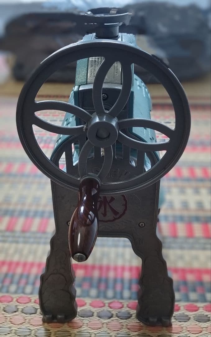 手動かき氷機 青 レトロデザイン