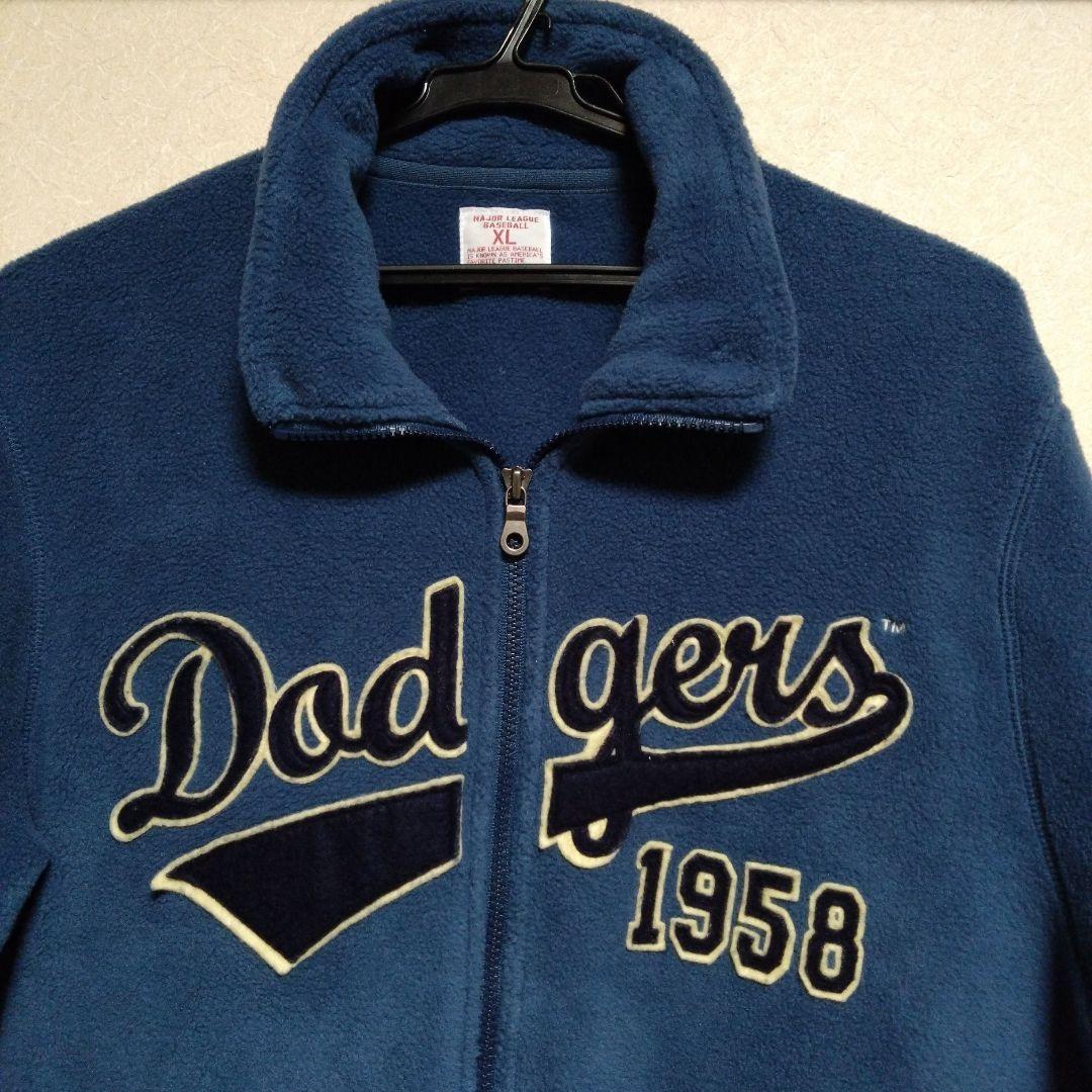 【希少美品】ユニクロ ドジャース　フリース　ジャケット　 メンズ　XL　深青