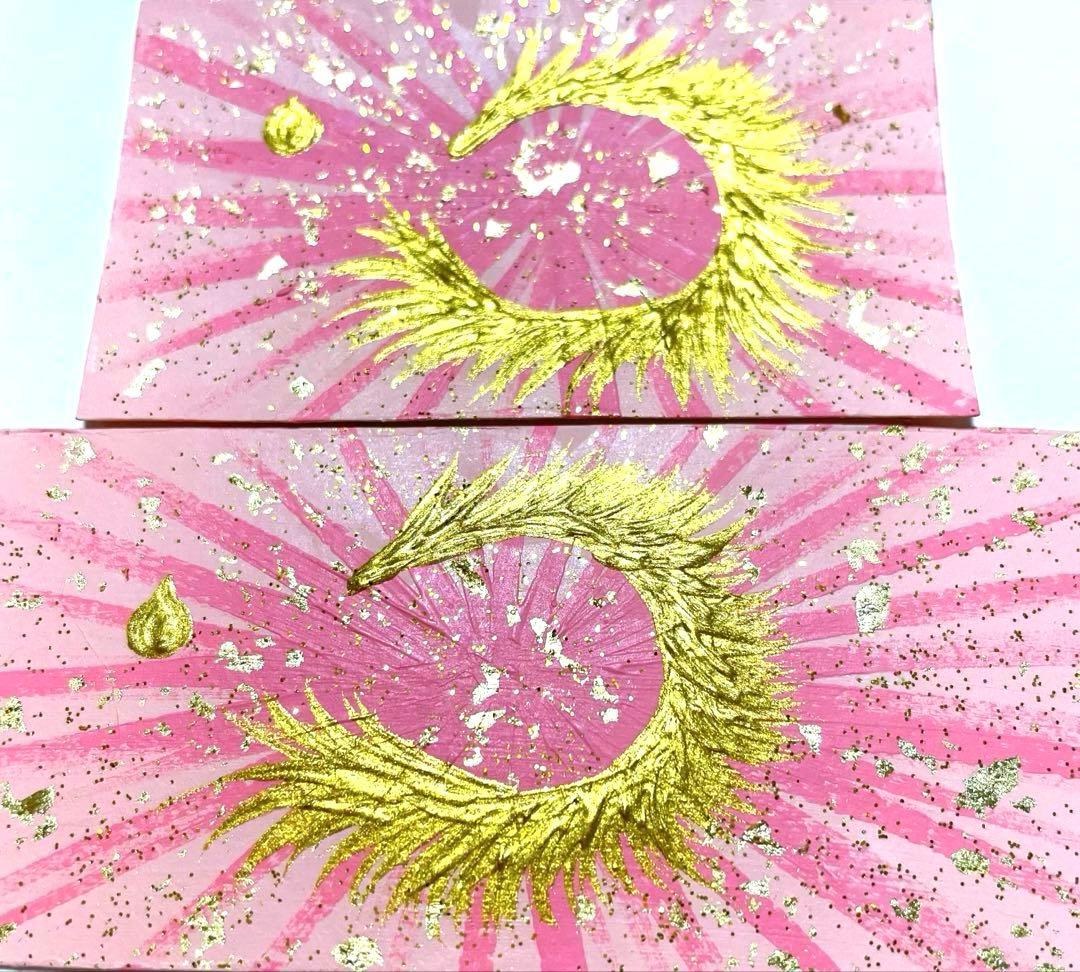 開運絵画　癒しエネルギー　お守り　龍神様　宝珠　24金金箔　龍体文字