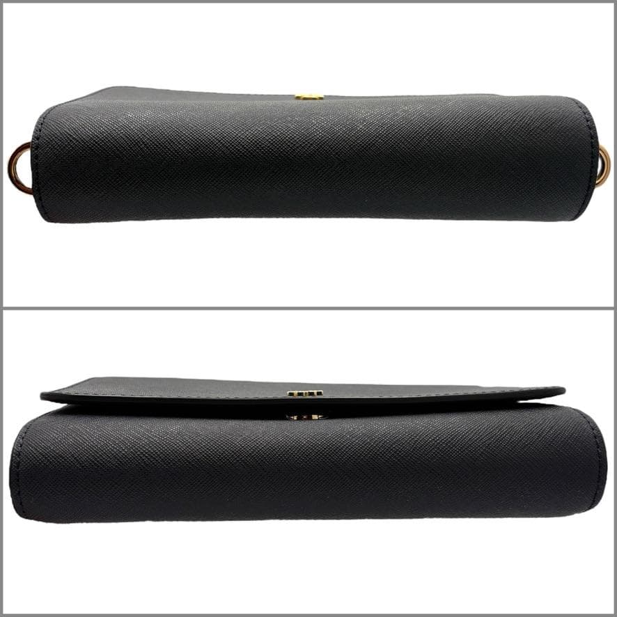 TORY BURCH チェーンウォレット 3WAY ミニバッグ 財布 黒【美品】