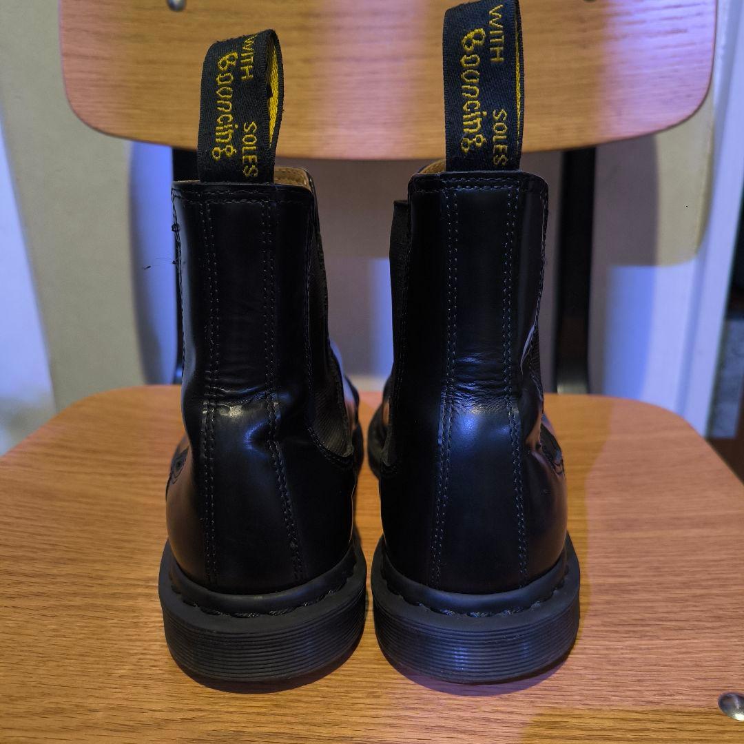 ドクターマーチン　サイドゴアブーツ　ブラック　レザー　uk7
