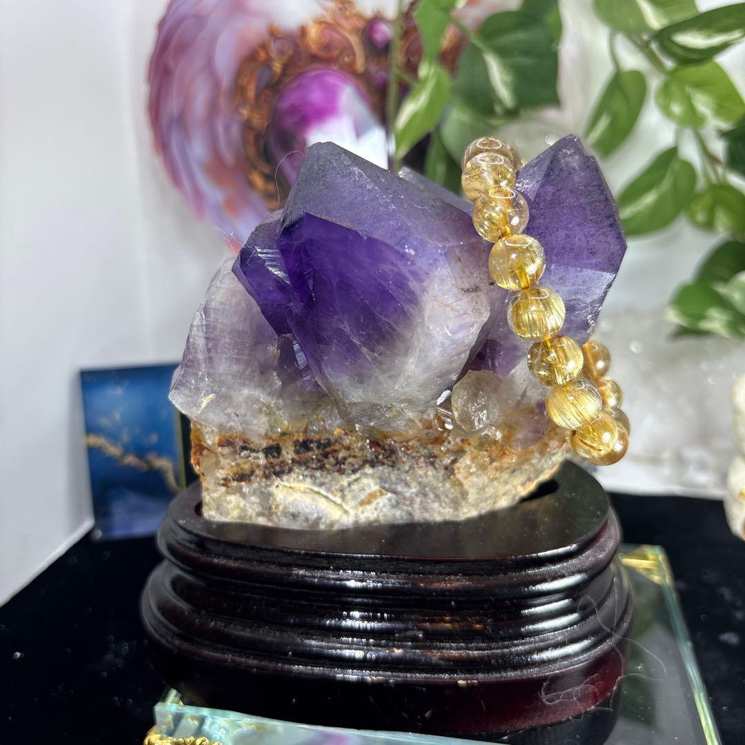 希少♡コンゴ産アメジストポイントクラスター♡原石♡No.1371