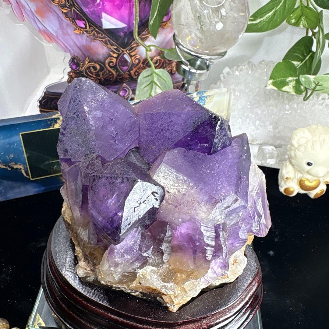 希少♡コンゴ産アメジストポイントクラスター♡原石♡No.1371