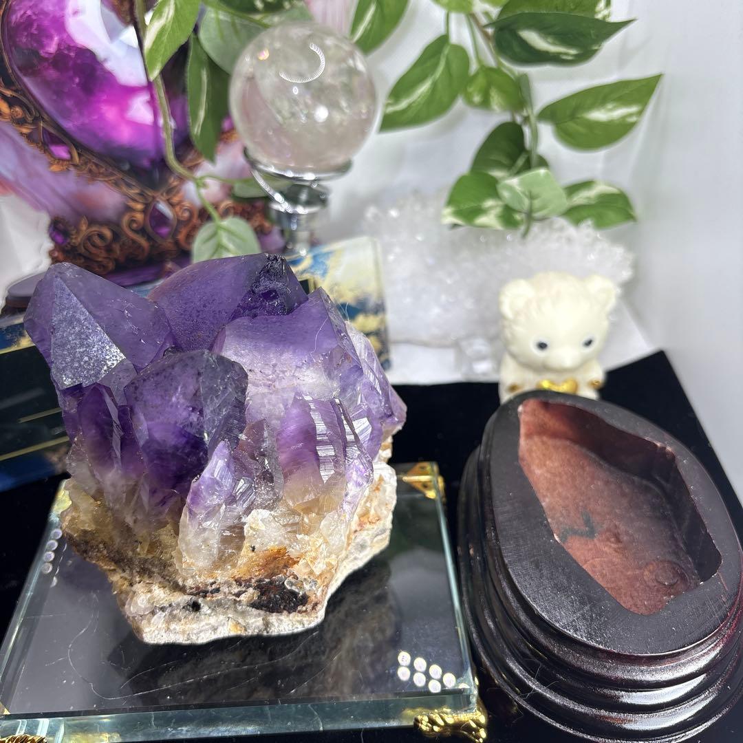 希少♡コンゴ産アメジストポイントクラスター♡原石♡No.1371