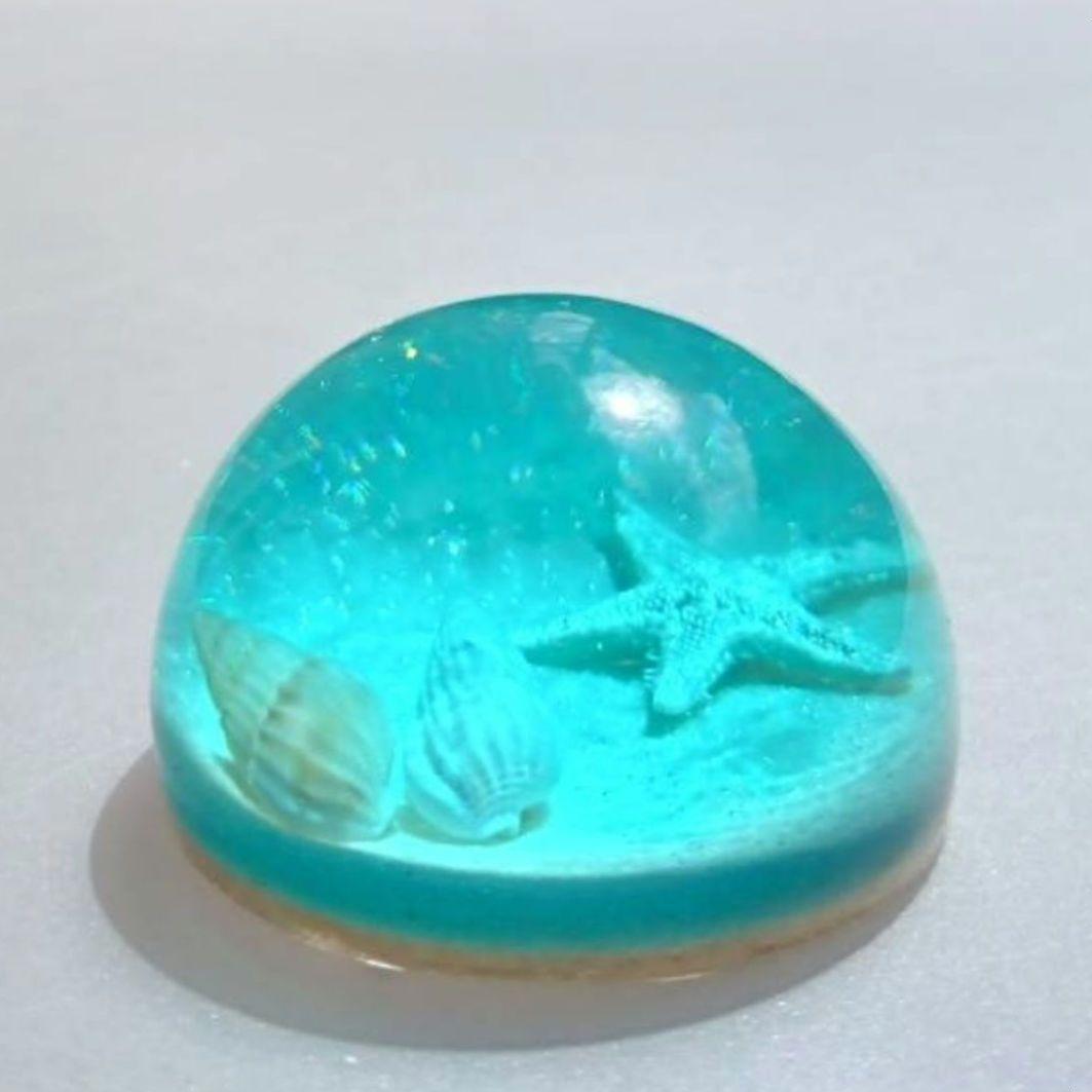 【 海のかけらドーム No.2172 】エポキシレジン オーシャンアート レジン