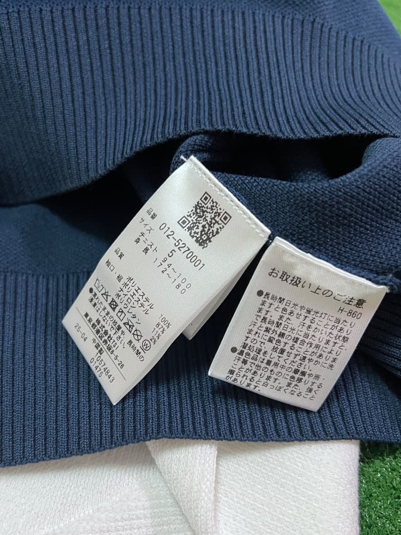 NewBalance ロゴライン軽量ハーフジップ スタンド ニット プルオーバー