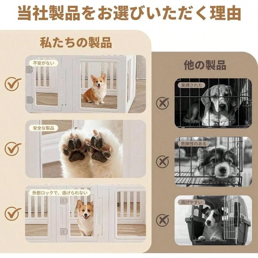 ホワイトペットサークル 大型犬用