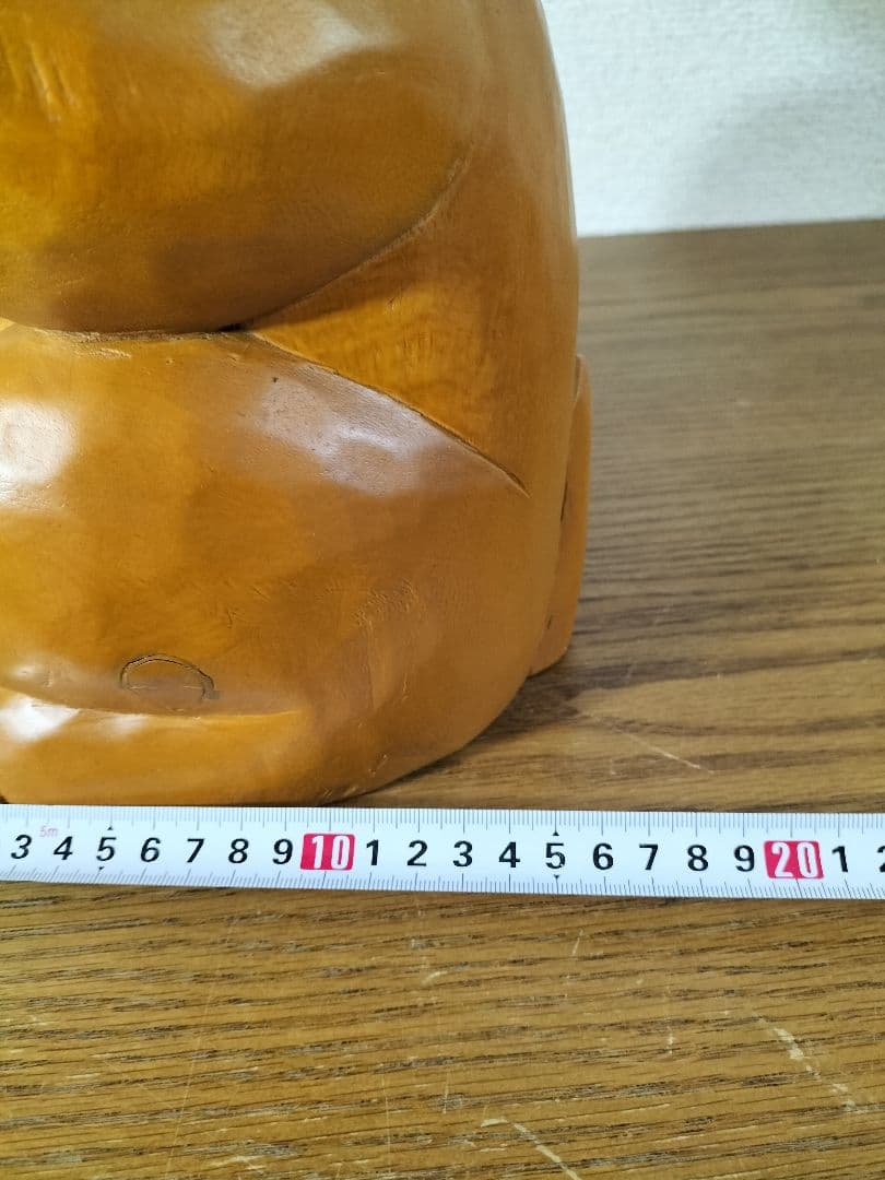 美品　木製 招き猫 彫刻　最終値下げ