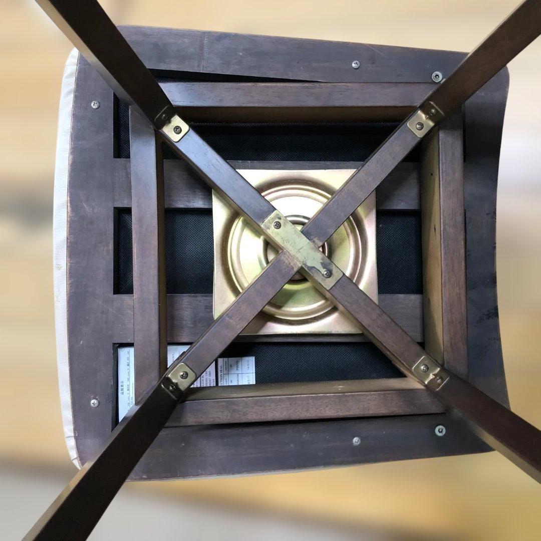 送料無料 ニトリ ダイニングチェア 回転椅子 2脚　ブラウン 251112