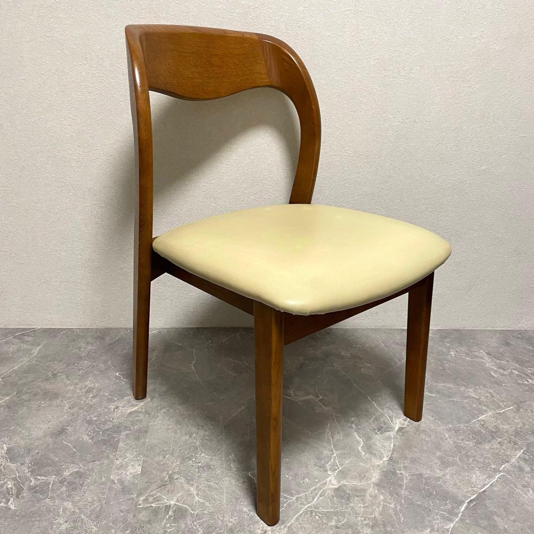 飛騨家具　シラカワムンク　ダイニングチェア　北欧モダン　オーク無垢材 ２脚セット