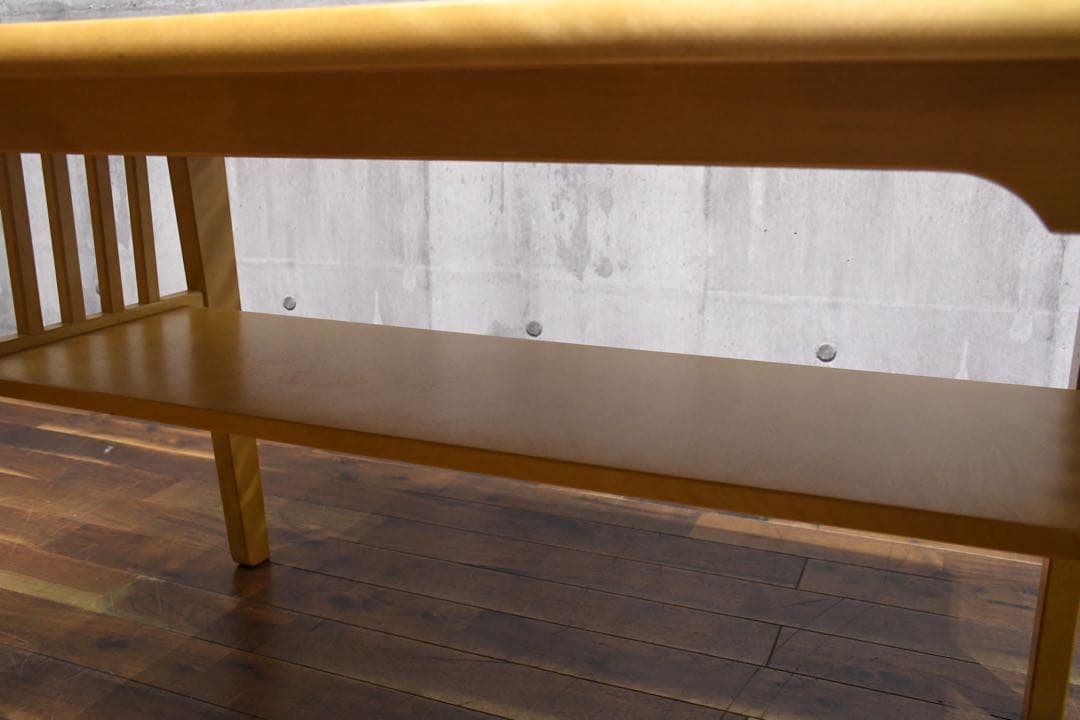 CIC26 北海道民芸家具 リビングテーブル 高め 棚付き センターテーブル