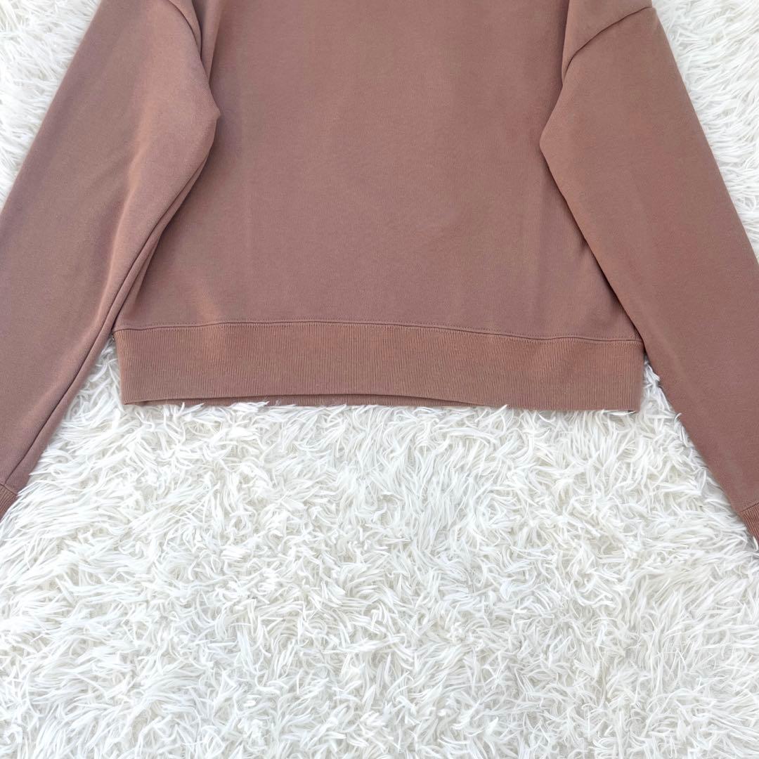 MUVEIL ネコ裏毛プルオーバー　長袖　36 トレーナー　アップリケ