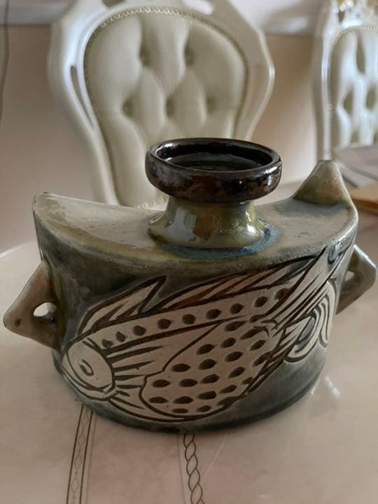 金城次郎（人間国宝）抱瓶　魚　魚汶（小）