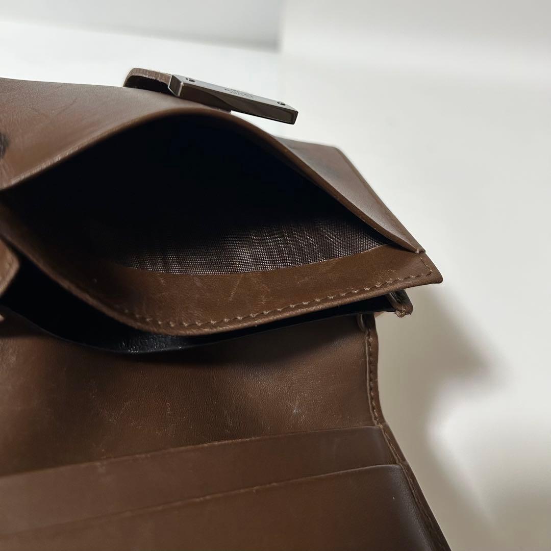 美品 GUCCI グッチ GG柄 キャンバス レザー カードケース 名刺入れ