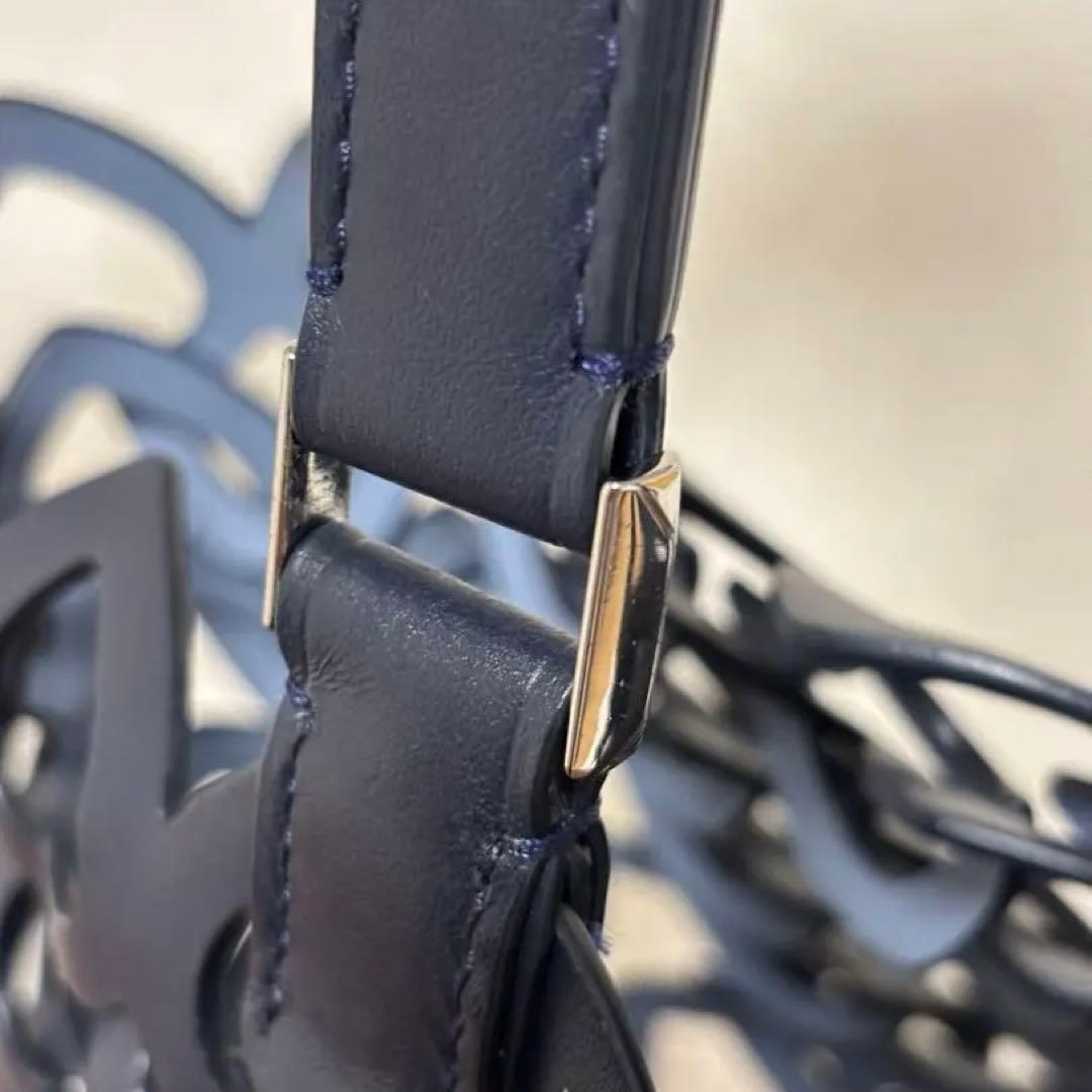 ✨️美品✨️ ケイトスペード ドリー ミディアムバケット かごバッグ ネイビー