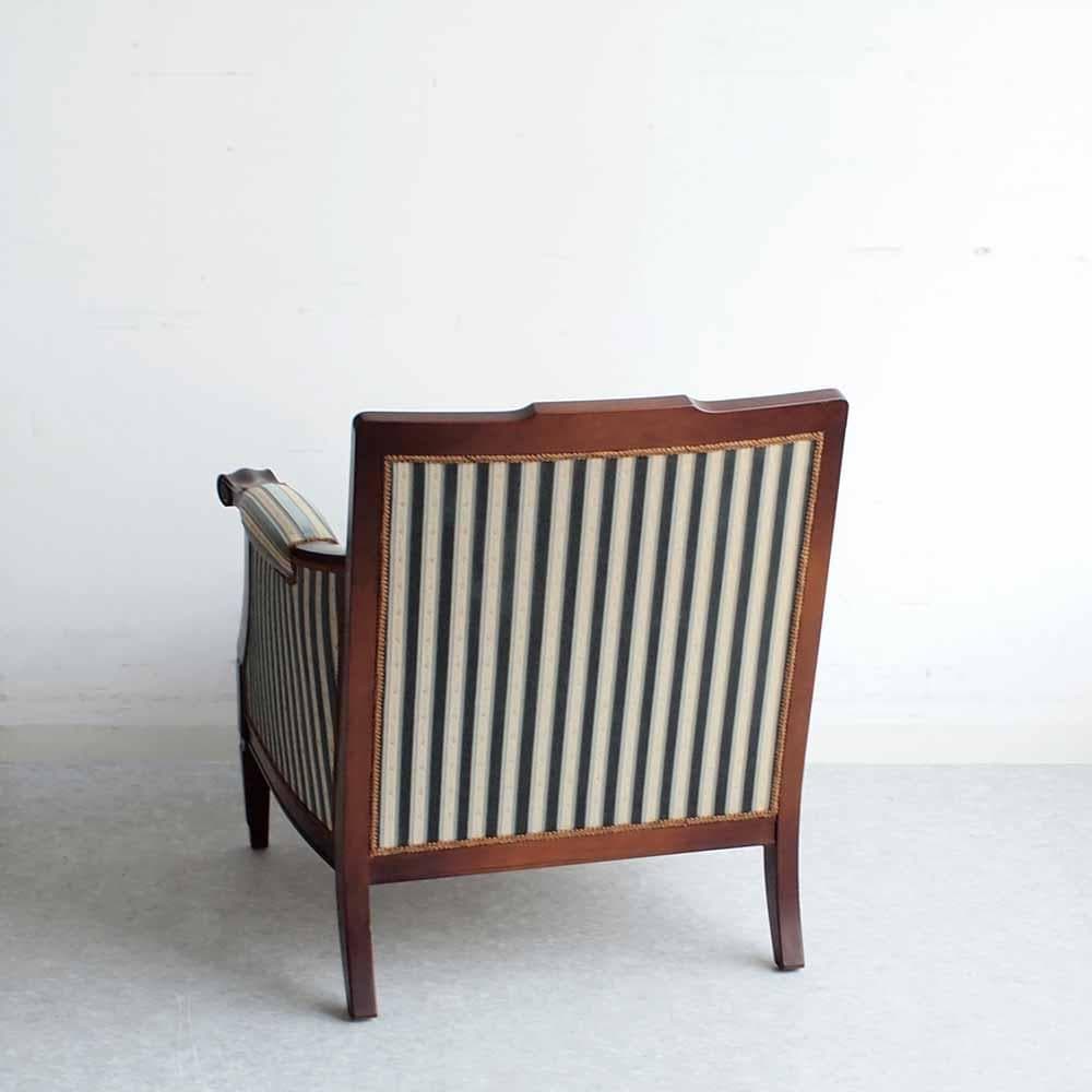 神戸欧風家具 メープル不二屋 マホガニー材 1人掛けソファ　A ZR24470