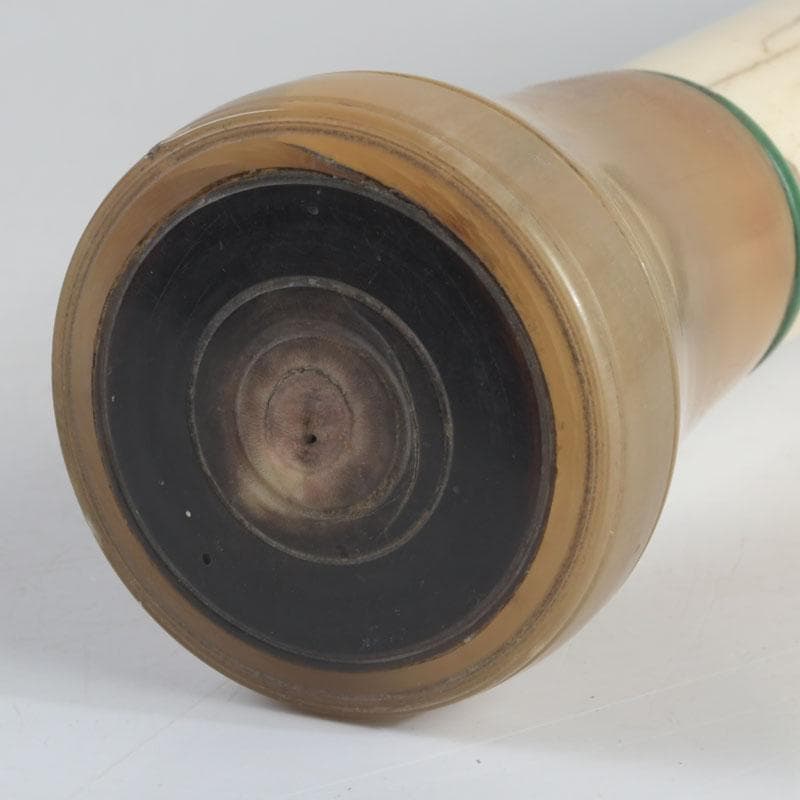 中国　書道具　獣骨製　大筆　ケース付　M　9231