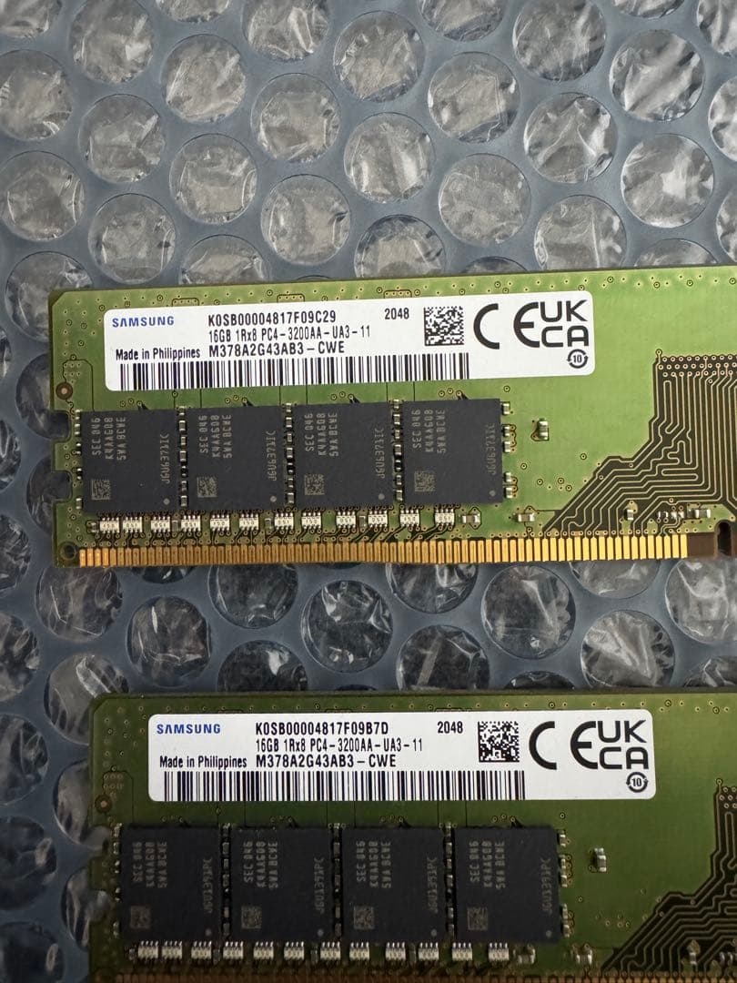 SAMSUNG DDR4 3200MHz 16GB×2枚 32Gb