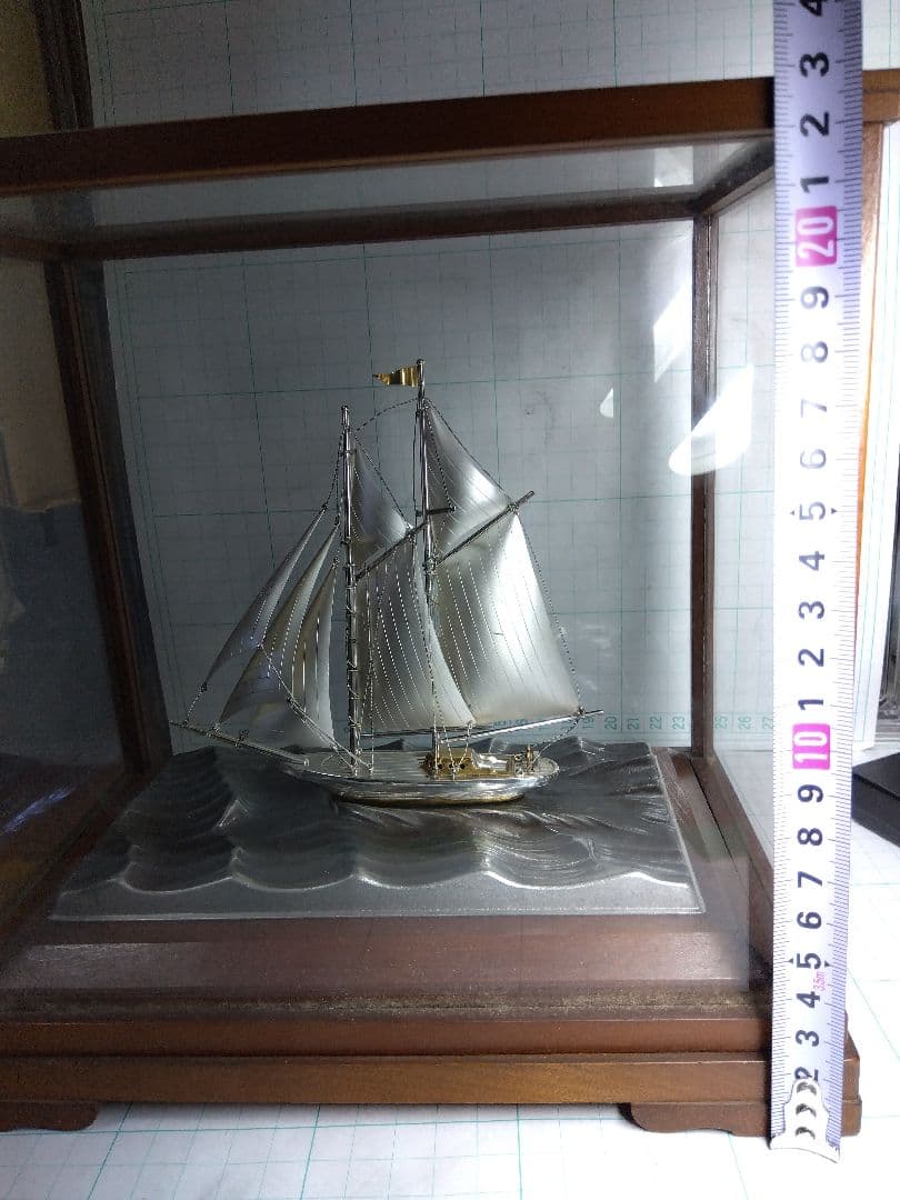 【定価33万円】刻印 Silver 985 関武比古 銀製ヨット２本マスト 5号