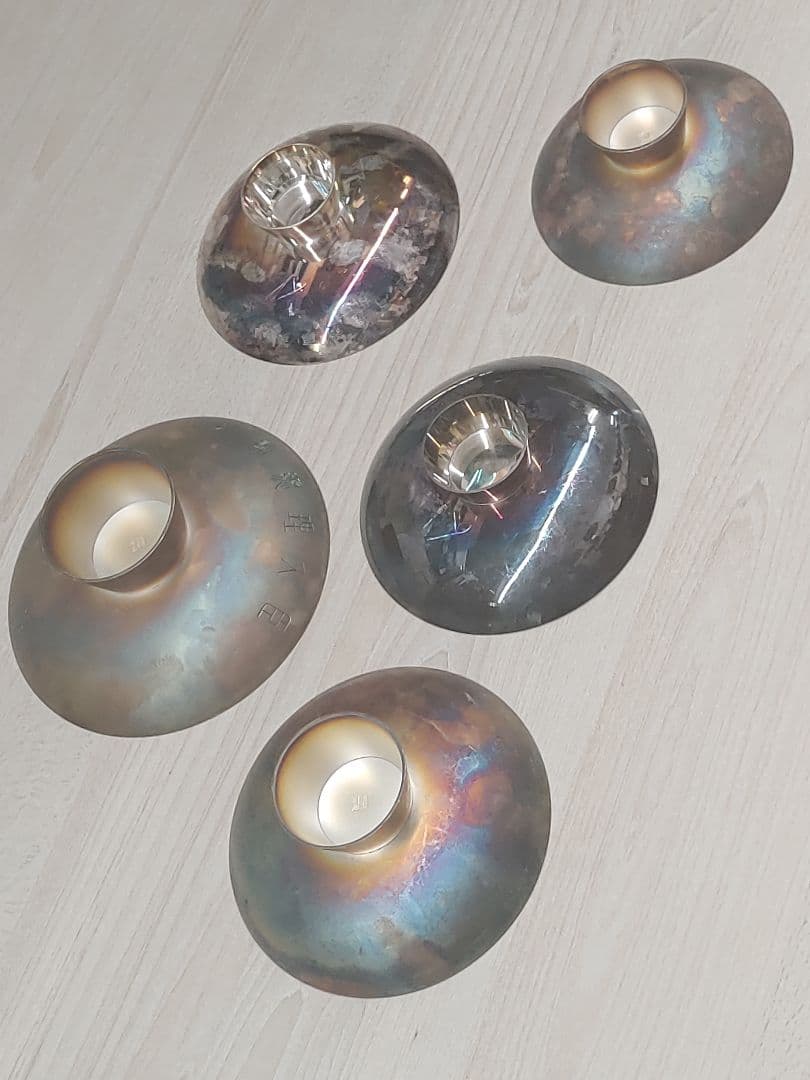 純銀 盃 5枚 約570g スクラップ　シルバー