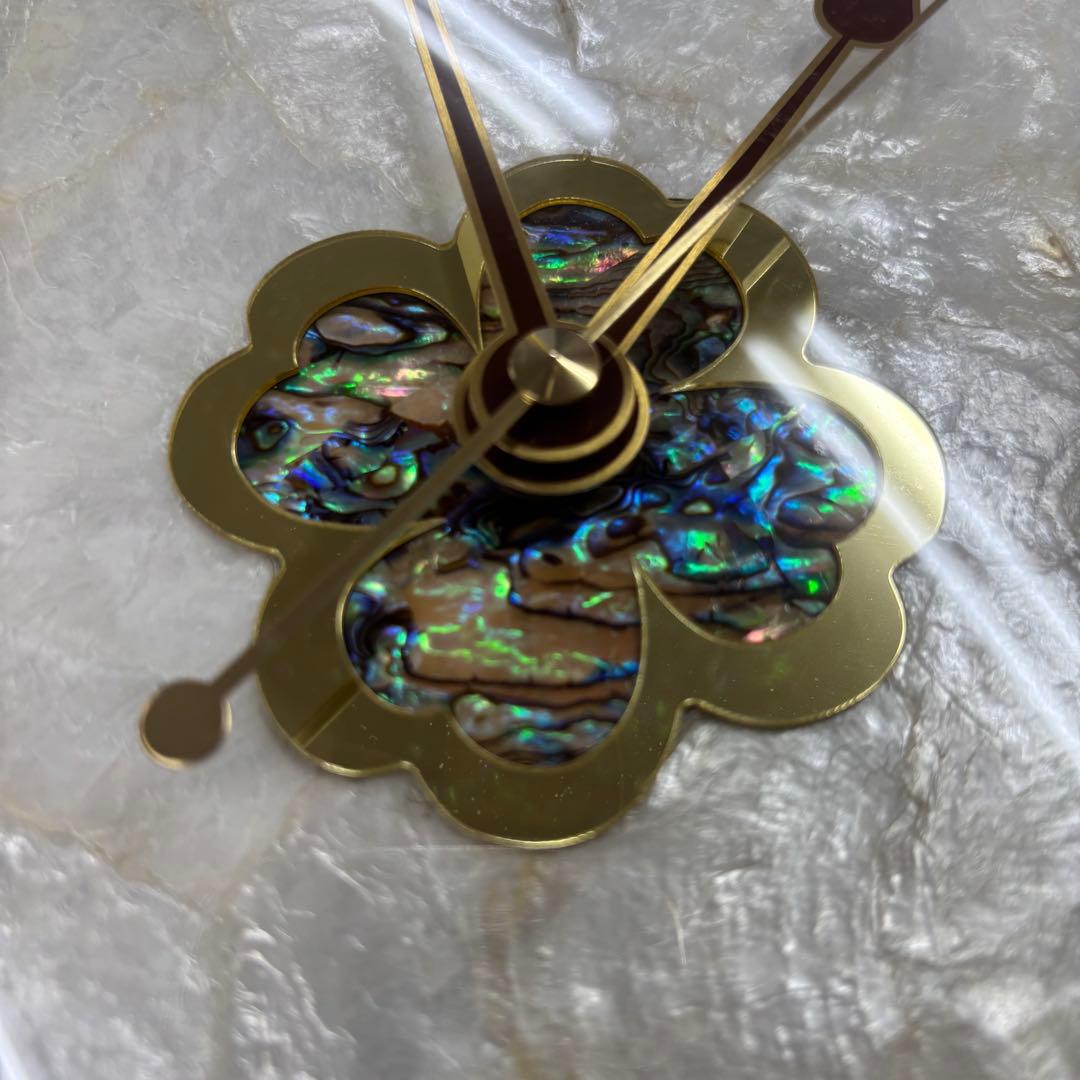 貝殻 壁掛け時計 静音タイププレゼント寝室もOK 高級壁掛け時計 おしゃれ 上品