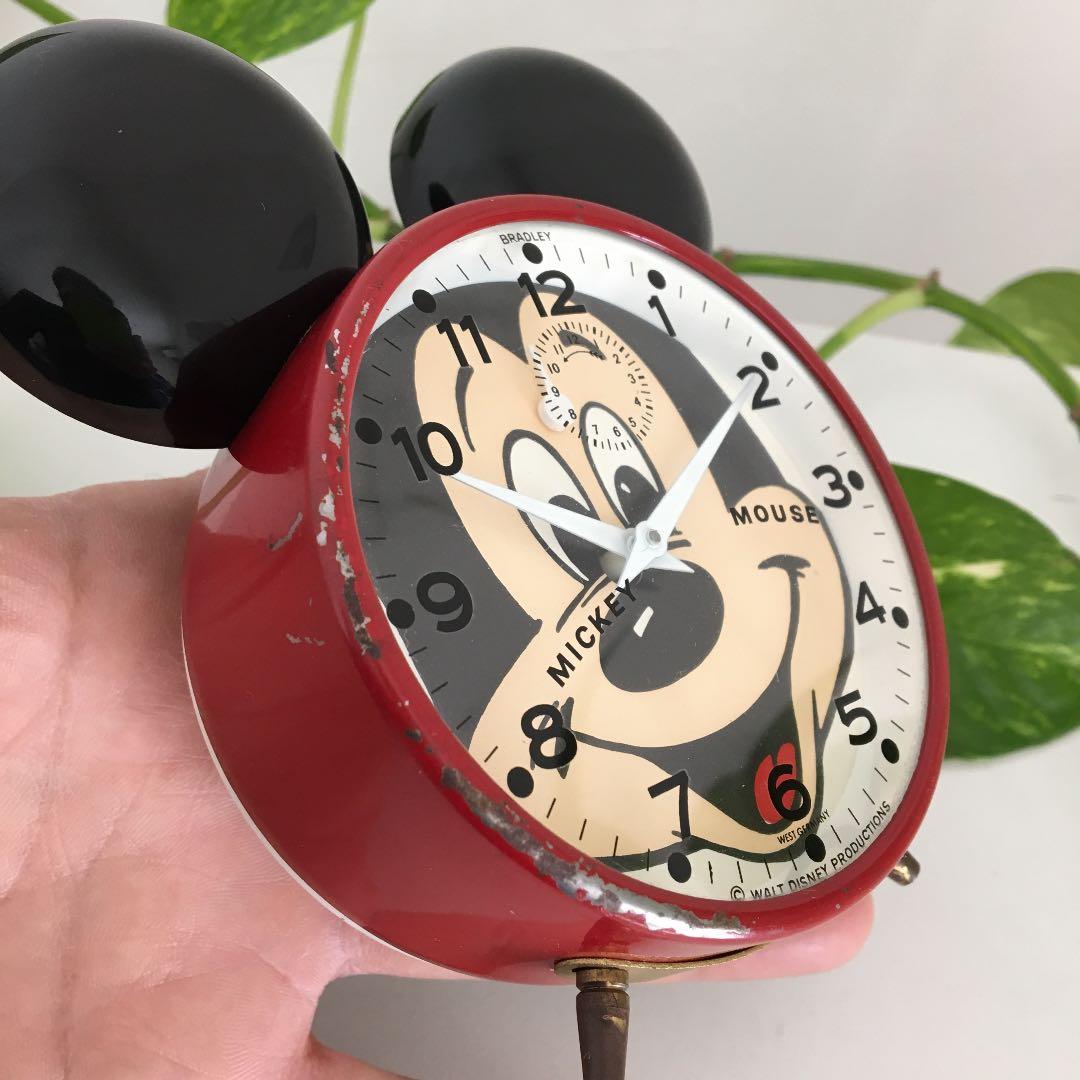 希少　レトロ　BRADLEY   ミッキー    目覚まし時計