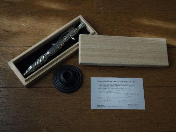 中山英俊 ボルトアクション・ボールペン ステンレスダマスカス TETORI彫金