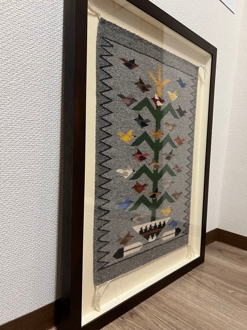 ナバホラグ 額装済み ツリーオブライフ ヴィンテージ