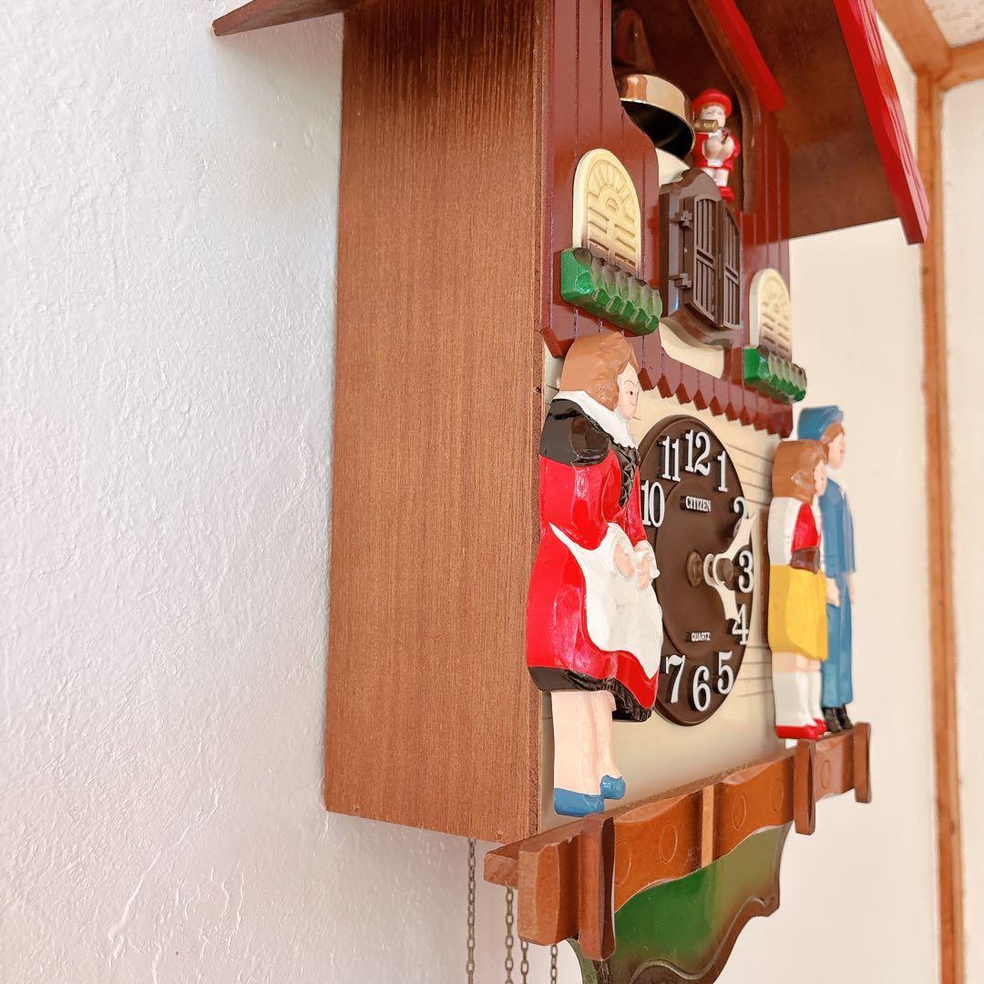 【匿名配送】 CITIZEN シチズン 鳩時計 稼働品 電池付き 壁掛け時計