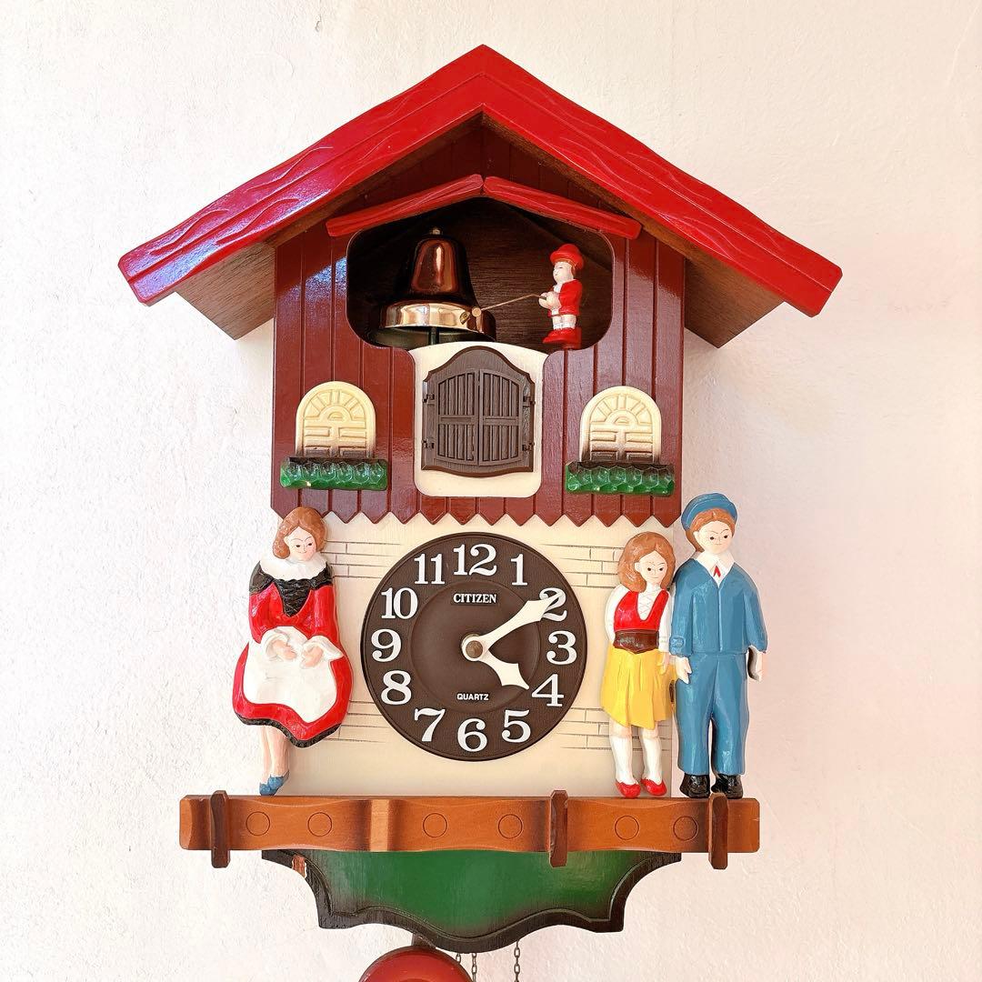 【匿名配送】 CITIZEN シチズン 鳩時計 稼働品 電池付き 壁掛け時計