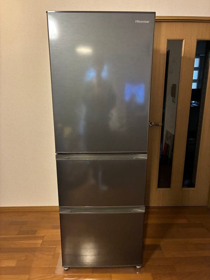 Hisense 3ドア冷蔵庫 グレー冷凍冷蔵庫 HR-D36ES