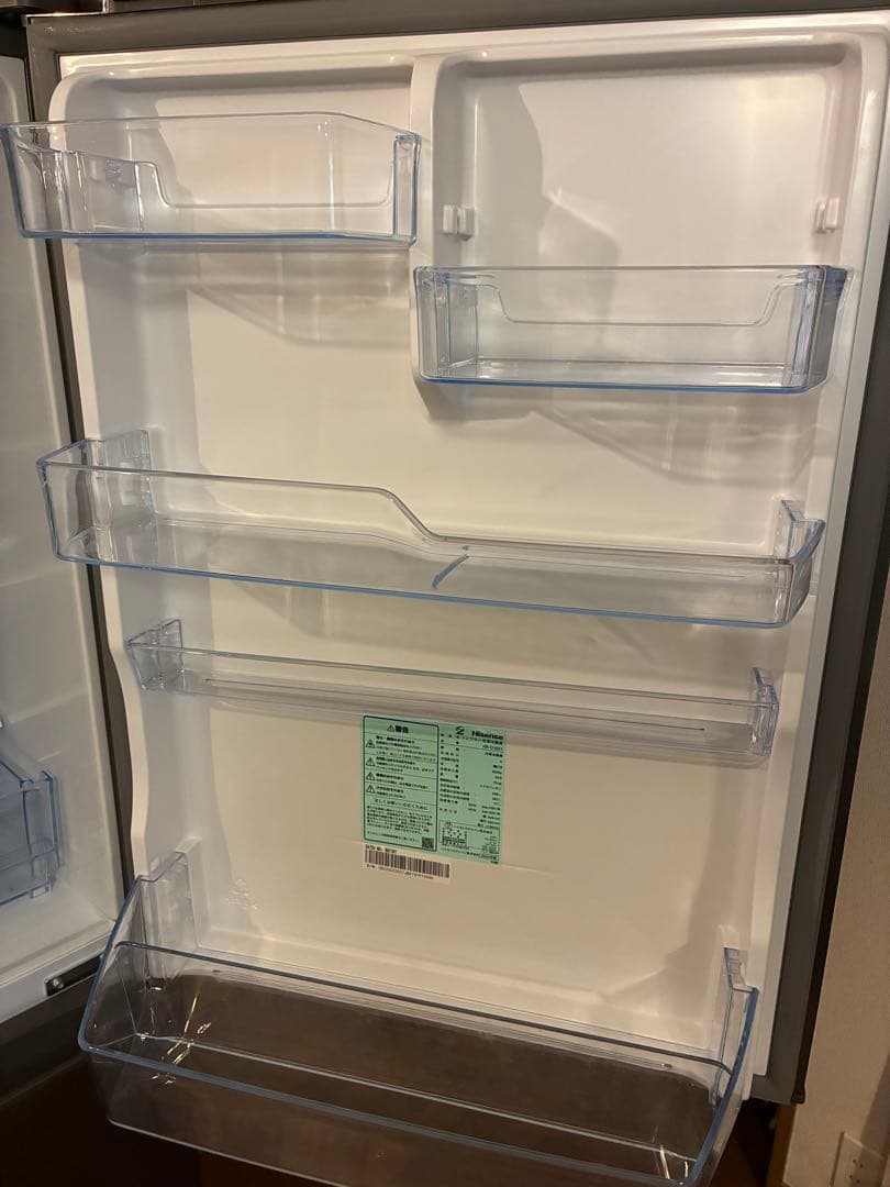 Hisense 3ドア冷蔵庫 グレー冷凍冷蔵庫 HR-D36ES