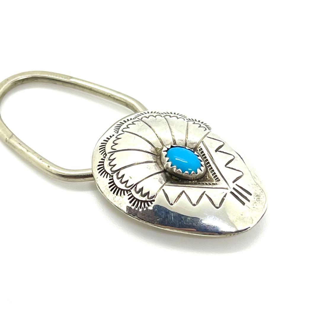 ●ナバホ族・ターコイズ●シルバーキーホルダー・キーリング●Key chain