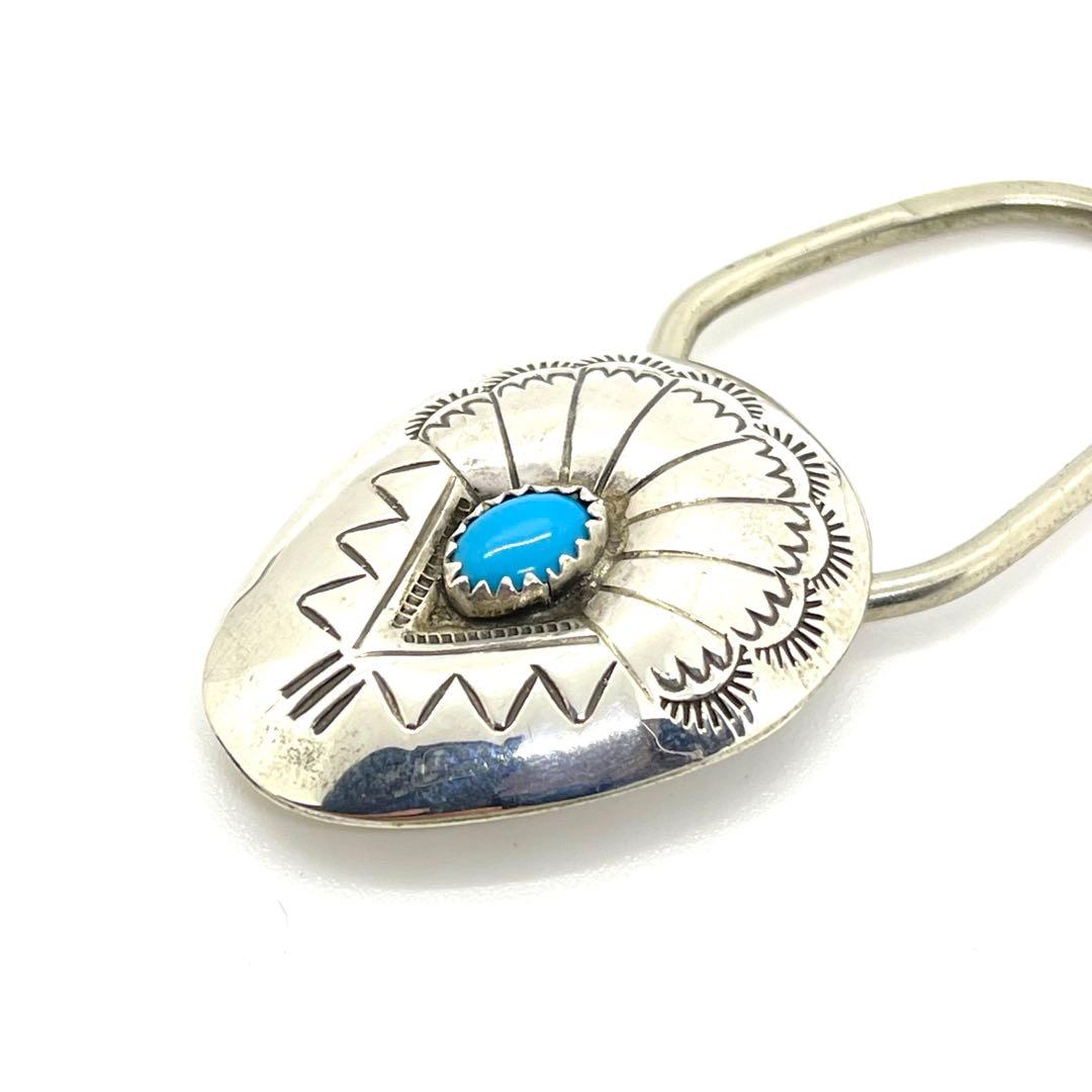 ●ナバホ族・ターコイズ●シルバーキーホルダー・キーリング●Key chain